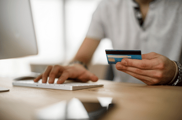 Inputting payment details to computer banner